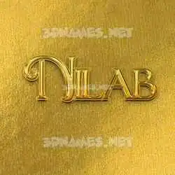 nilab in All Gold style - 3D name wallpaper