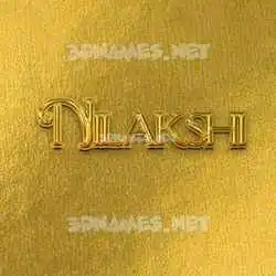 nilakshi in All Gold style - 3D name wallpaper