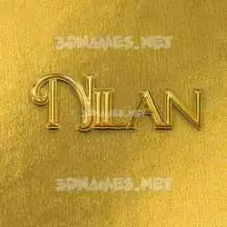 nilan in All Gold style - 3D name wallpaper