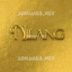 nilang in All Gold style - 3D name wallpaper