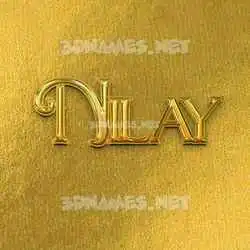 nilay in All Gold style - 3D name wallpaper