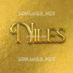 niles in All Gold style - 3D name wallpaper