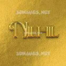 nilhil in All Gold style - 3D name wallpaper