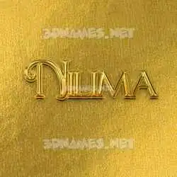 nilima in All Gold style - 3D name wallpaper