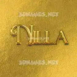 nilla in All Gold style - 3D name wallpaper