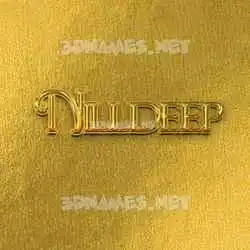 nilldeep in All Gold style - 3D name wallpaper