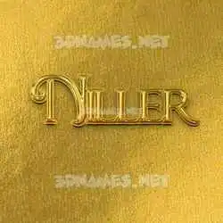 niller in All Gold style - 3D name wallpaper