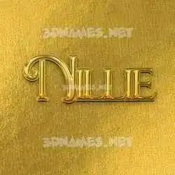 nillie in All Gold style - 3D name wallpaper