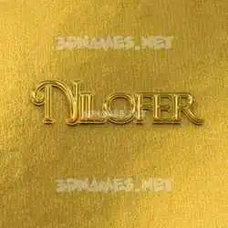 nilofer in All Gold style - 3D name wallpaper