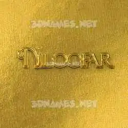 niloofar in All Gold style - 3D name wallpaper