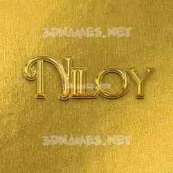 niloy in All Gold style - 3D name wallpaper