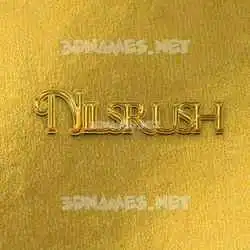 nilsrush in All Gold style - 3D name wallpaper