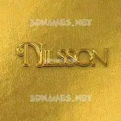 nilsson in All Gold style - 3D name wallpaper
