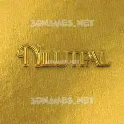 nilutpal in All Gold style - 3D name wallpaper