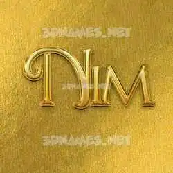 nim in All Gold style - 3D name wallpaper