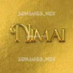 nimai in All Gold style - 3D name wallpaper
