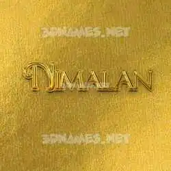 nimalan in All Gold style - 3D name wallpaper