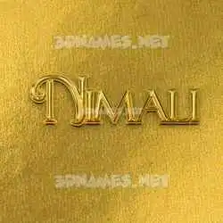 nimali in All Gold style - 3D name wallpaper
