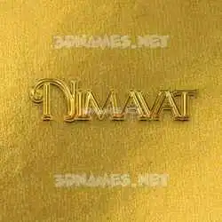 nimavat in All Gold style - 3D name wallpaper