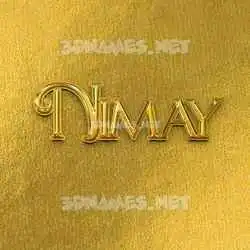nimay in All Gold style - 3D name wallpaper