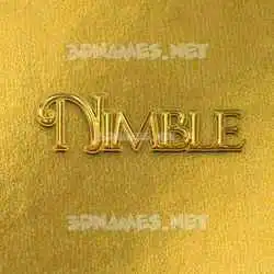 nimble in All Gold style - 3D name wallpaper