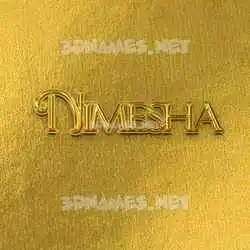 nimesha in All Gold style - 3D name wallpaper