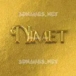 nimet in All Gold style - 3D name wallpaper