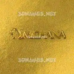nimichana in All Gold style - 3D name wallpaper