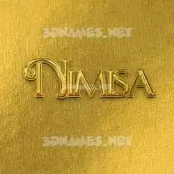 nimisa in All Gold style - 3D name wallpaper
