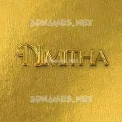 nimitha in All Gold style - 3D name wallpaper
