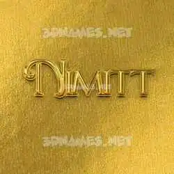 nimitt in All Gold style - 3D name wallpaper