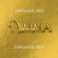 nimma in All Gold style - 3D name wallpaper
