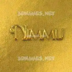 nimmu in All Gold style - 3D name wallpaper