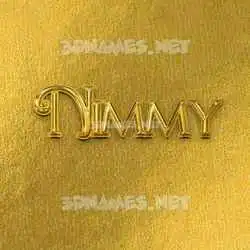 nimmy in All Gold style - 3D name wallpaper