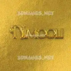 nimooli in All Gold style - 3D name wallpaper