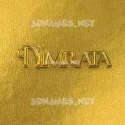 nimrata in All Gold style - 3D name wallpaper