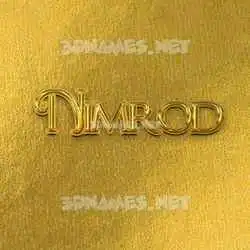 nimrod in All Gold style - 3D name wallpaper