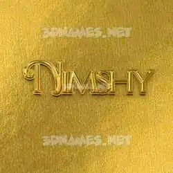 nimshy in All Gold style - 3D name wallpaper