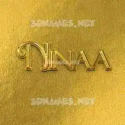 ninaa in All Gold style - 3D name wallpaper