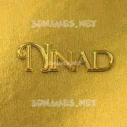 ninad in All Gold style - 3D name wallpaper