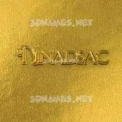 ninadsac in All Gold style - 3D name wallpaper