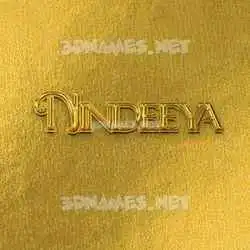 nindeeya in All Gold style - 3D name wallpaper