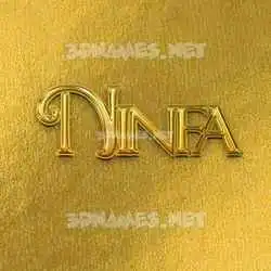 ninfa in All Gold style - 3D name wallpaper
