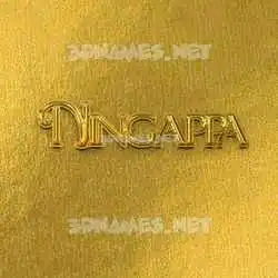 ningappa in All Gold style - 3D name wallpaper