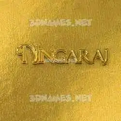 ningaraj in All Gold style - 3D name wallpaper
