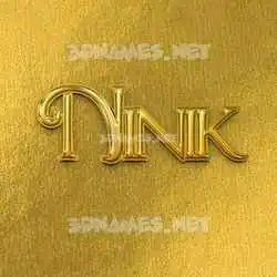 ninik in All Gold style - 3D name wallpaper