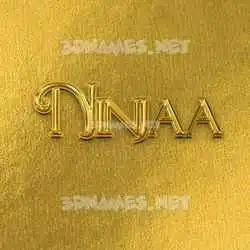 ninjaa in All Gold style - 3D name wallpaper