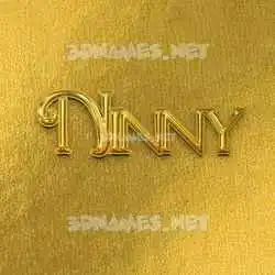 ninny in All Gold style - 3D name wallpaper