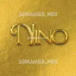 nino in All Gold style - 3D name wallpaper