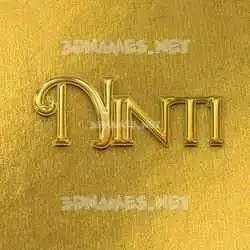 ninti in All Gold style - 3D name wallpaper